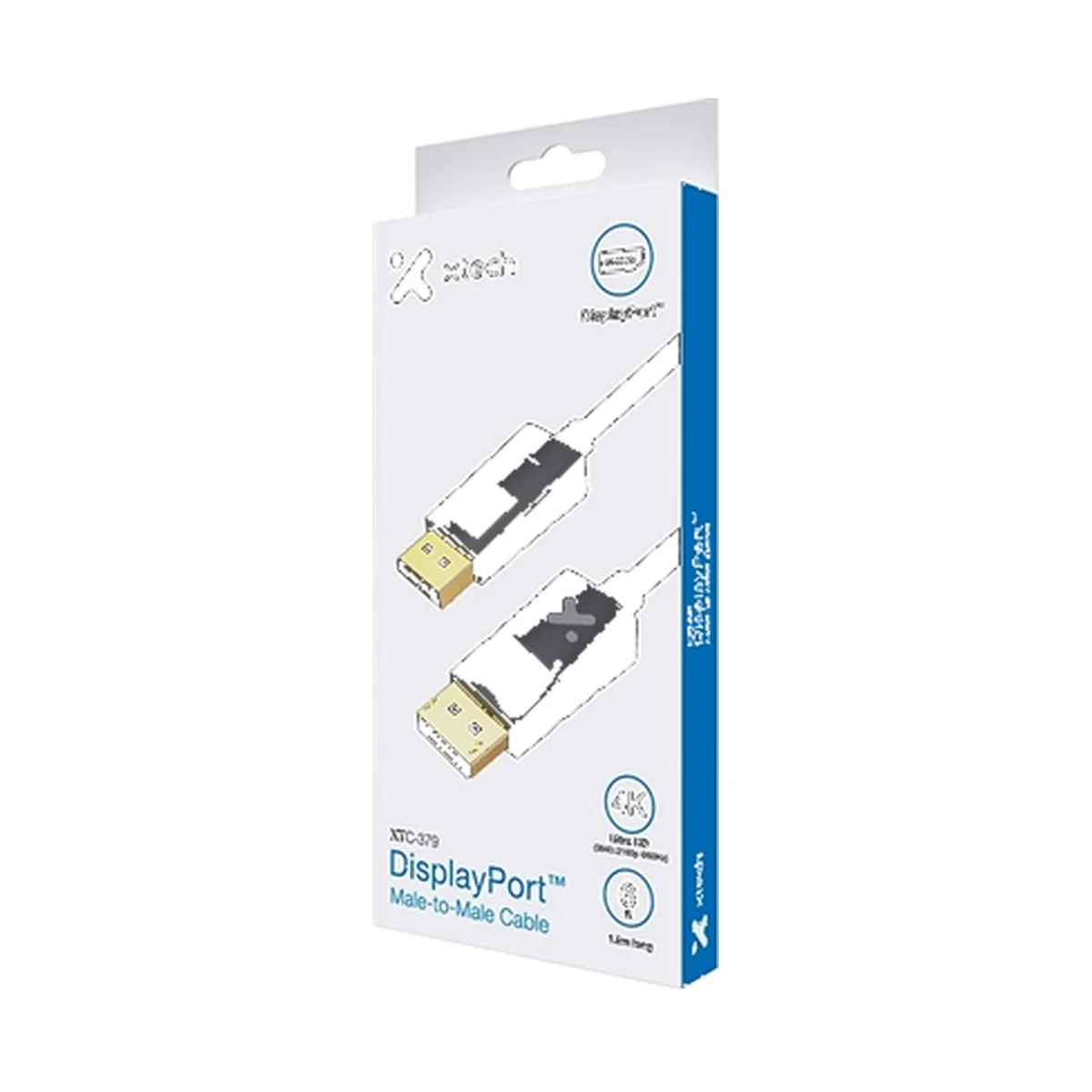 Cable DisplayPort Xtech XTC-379 macho a macho 4K 1.8 m negro - Imagen 2