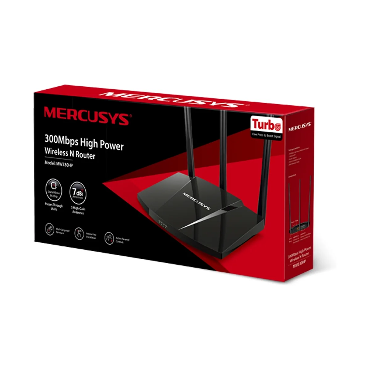 Router inalámbrico Mercusys MW330HP N300 2.4 GHz con botón Turbo - Imagen 2