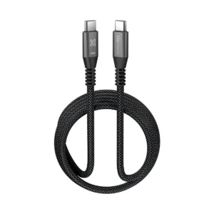 Cable USB-C a USB-C Klip Xtreme PowerGo 250 KAC-250-6FT negro de 1.8 m y 60 W