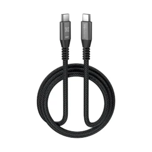 Cable USB-C a USB-C Klip Xtreme PowerGo 250 KAC-250-3FT negro de 1 m y 60 W