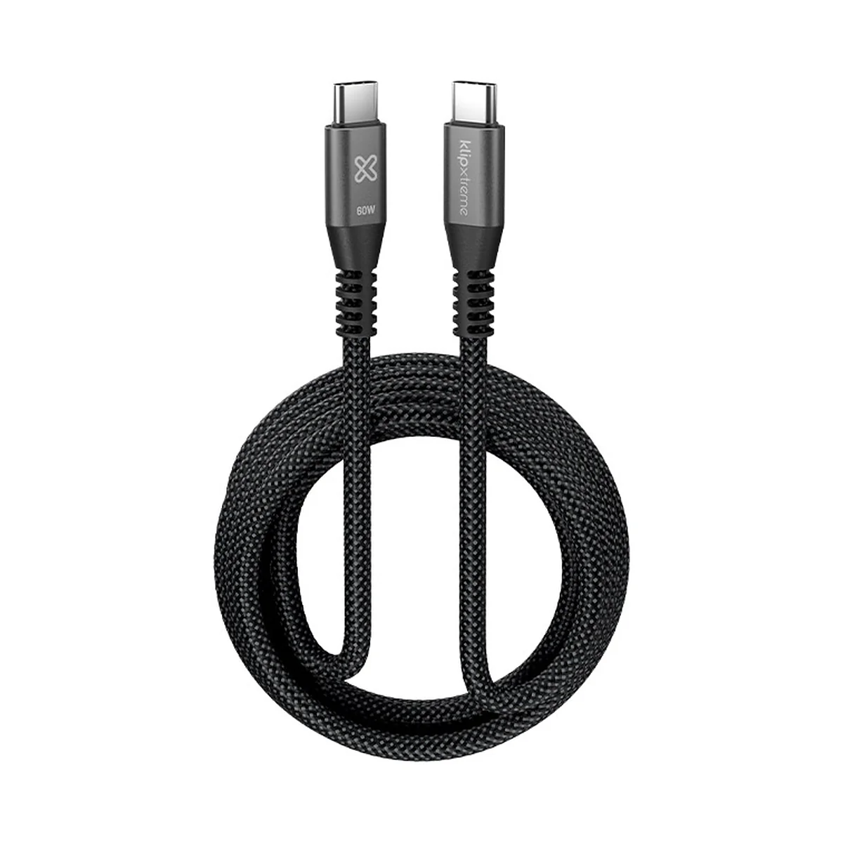 Cable USB-C a USB-C Klip Xtreme PowerGo 250 KAC-250-10FT de 3 metros negro
