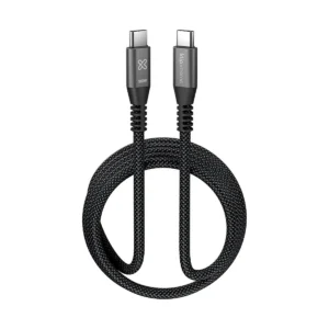 Cable USB-C a USB-C Klip Xtreme PowerGo 550 KAC-550-6FT negro de 1.8 m y 100 W