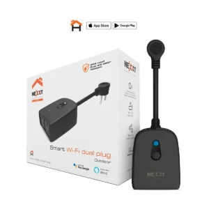 Enchufe inteligente Nexxt NHP-O610 dual Wi-Fi para exterior negro
