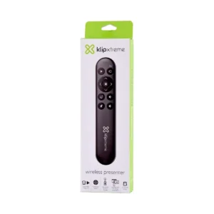 Presentador inalámbrico Klip Xtreme KPP-003 negro con receptor USB y puntero láser rojo