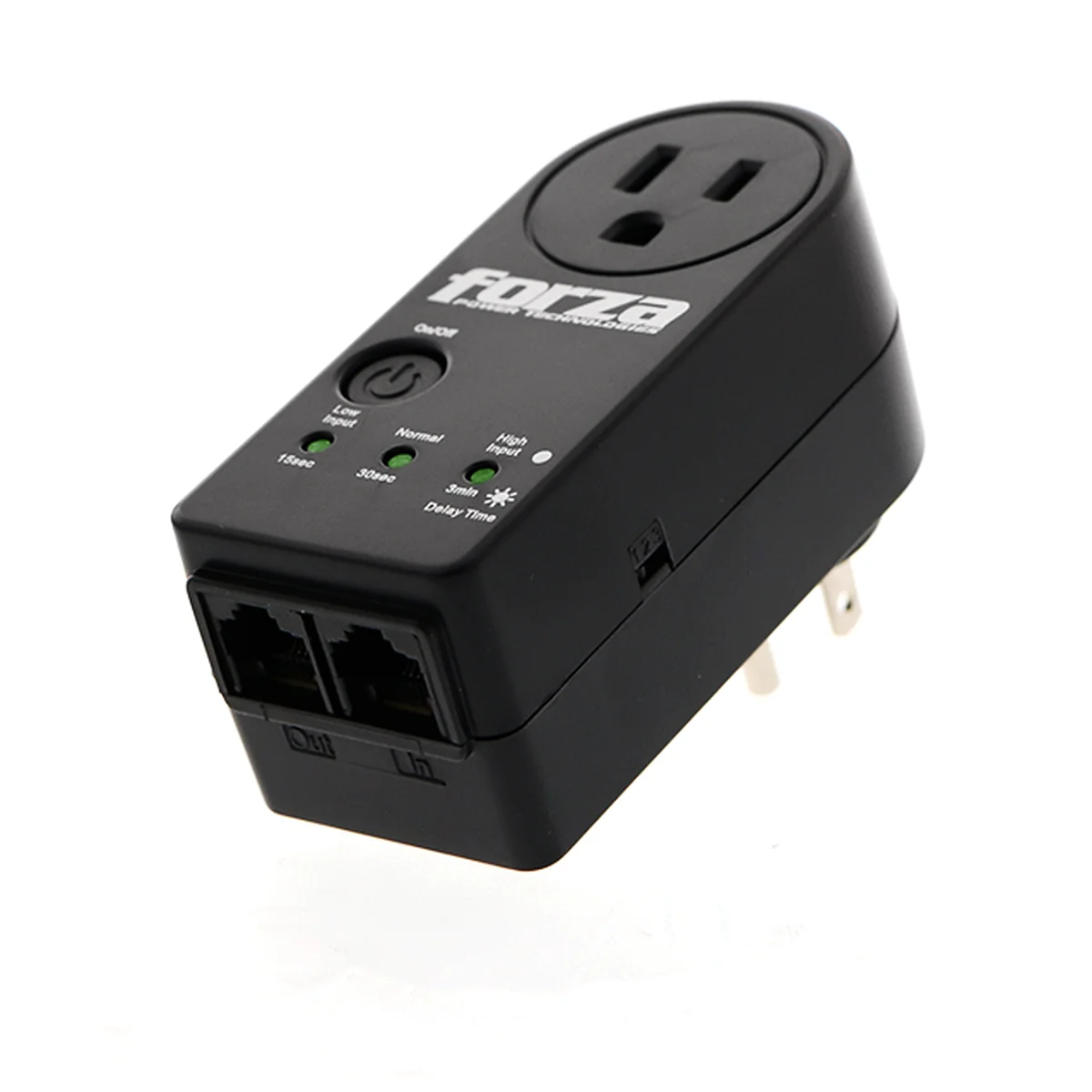 Protector de voltaje Forza FVP-1201N Zion-2K10 negro de 900 J y 1800 W