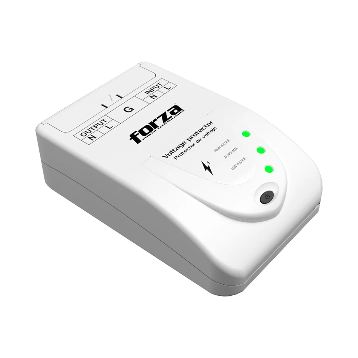 Protector de voltaje Forza Zion FVP-6630B 220 V 30 A blanco